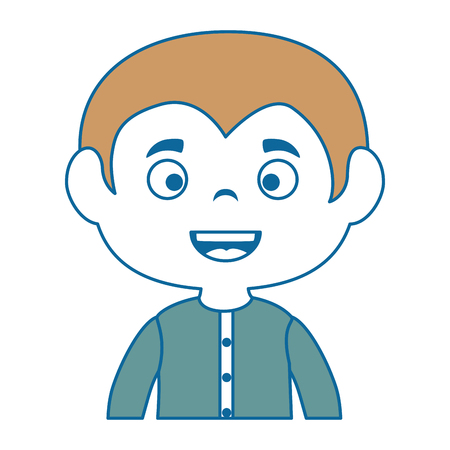 cute little boy character vector illustration designのイラスト素材