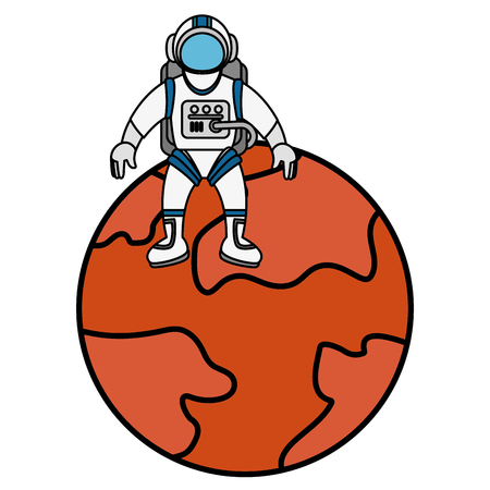 mars planet isolated icon vector illustration designのイラスト素材