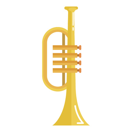 trumpet instrument isolated icon vector illustration designのイラスト素材