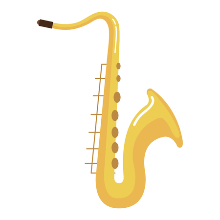 saxophone instrument isolated icon vector illustration designのイラスト素材