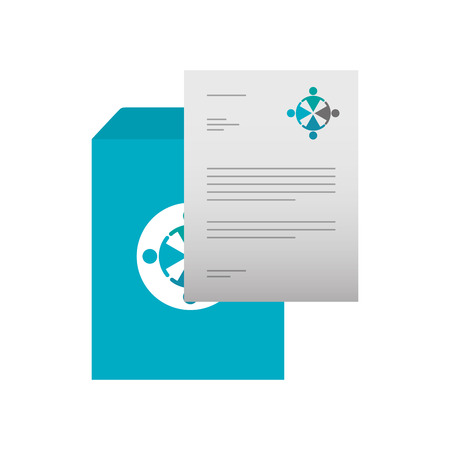 business letterhead envelope stationary branding template for presentation vector illustrationのイラスト素材