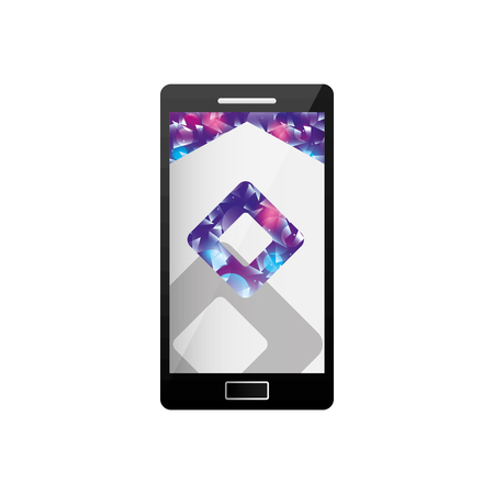 template design of web mobile technology business application corporate vector illustrationのイラスト素材