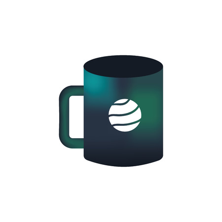 mockup of corporate ceramic mug template for branding identity and company emblem design vector illustrationのイラスト素材