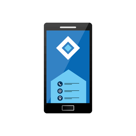 template design of web mobile technology business application corporate vector illustrationのイラスト素材