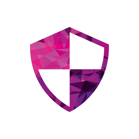 shield protection data system information technology vector illustrationのイラスト素材