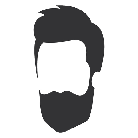 young man head avatar character vector illustration designのイラスト素材