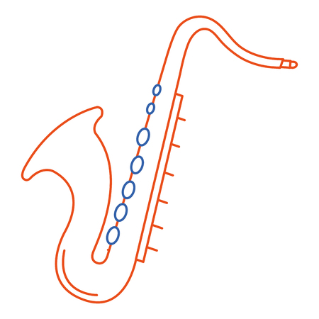 saxophone instrument isolated icon vector illustration designのイラスト素材
