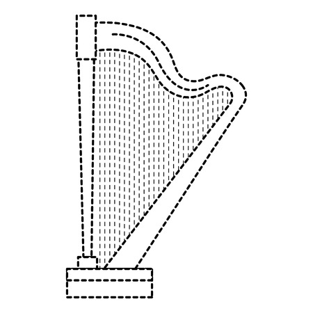 harp instrument isolated icon vector illustration designのイラスト素材