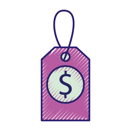 price tag business money commerce icon vector illustrationのイラスト素材