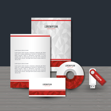 business printed advertising items vector illustration designのイラスト素材