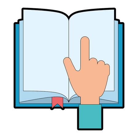 hand reader with text book isolated icon vector illustration designのイラスト素材