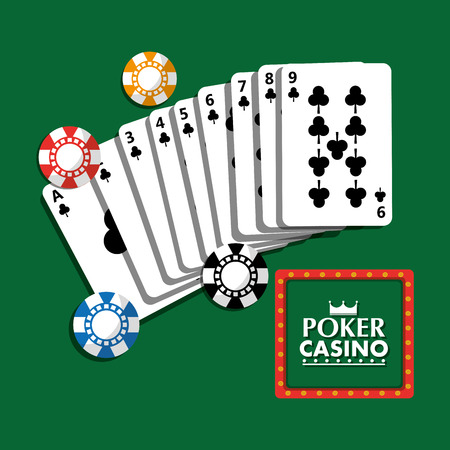 Poker casino cards illustration.のイラスト素材