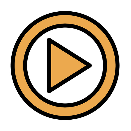 play button isolated icon vector illustration designのイラスト素材