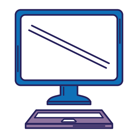 desktop computer isolated icon vector illustration designのイラスト素材
