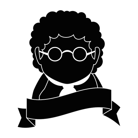 cute grandmother avatar character vector illustration designのイラスト素材