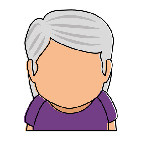 cute grandmother avatar character vector illustration designのイラスト素材