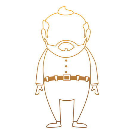 Cute grandfather avatar character vector illustration, graphic design.のイラスト素材