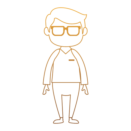 Cute father avatar character vector illustration, graphic design.のイラスト素材