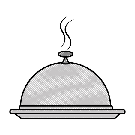 tray server isolated icon vector illustration designのイラスト素材