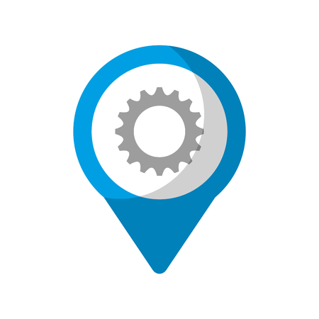 solution gear social media  round pointer web vector illustrationのイラスト素材