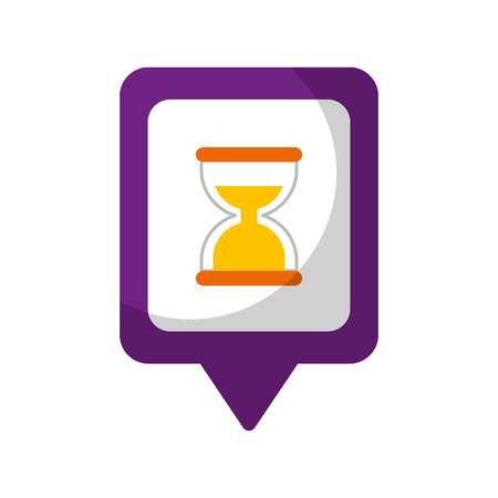 Business hour glass social media square pointer web vector illustrationのイラスト素材