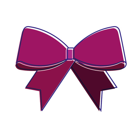 christmas bow decoration ornament design vector illustrationのイラスト素材