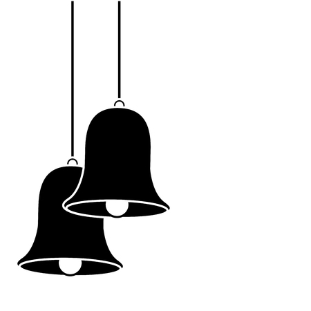 Christmas bells hanging decoration traditional vector illustrationのイラスト素材