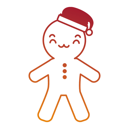ginger bread kawaii character vector illustration designのイラスト素材