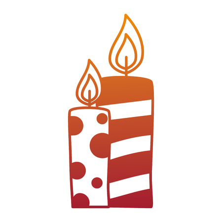 christmas candles decorative icon vector illustration designのイラスト素材