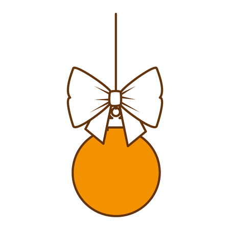 christmas ball hanging icon vector illustration designの写真素材