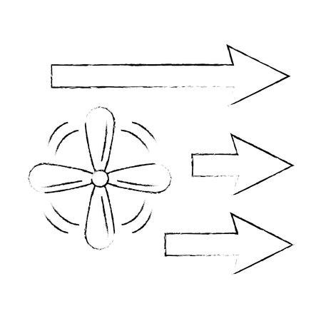 fan with arrows isolated icon vector illustration designのイラスト素材