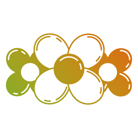 balloon in the shape of a flowers on the white background vector illustrationのイラスト素材