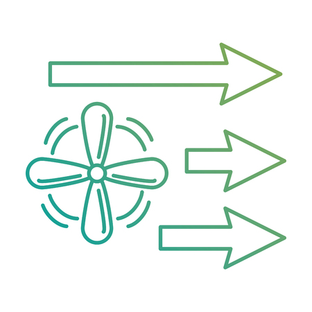 fan with arrows isolated icon vector illustration designのイラスト素材