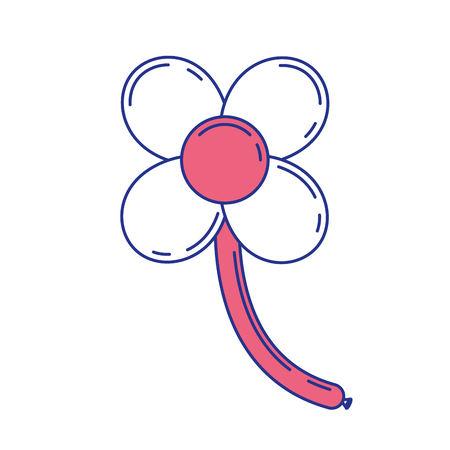 balloons shape flower stem decoration carnaval vector illustrationのイラスト素材