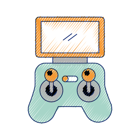 remote control screen drone technology vector illustrationのイラスト素材