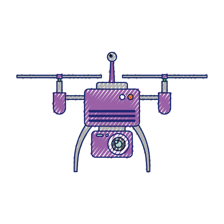 drone aerial camera remote propeller device vector illustrationのイラスト素材