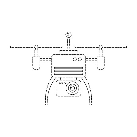drone aerial camera remote propeller device vector illustrationのイラスト素材