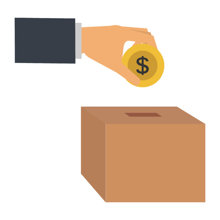 savings box isolated icon vector illustration designのイラスト素材