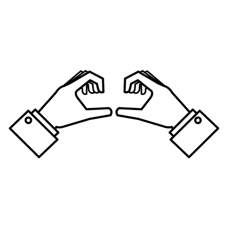 hands forming a heart vector illustration designのイラスト素材