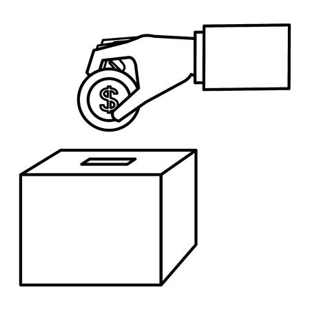 savings box isolated icon vector illustration designのイラスト素材