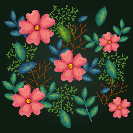 floral decoration pattern background vector illustration designのイラスト素材