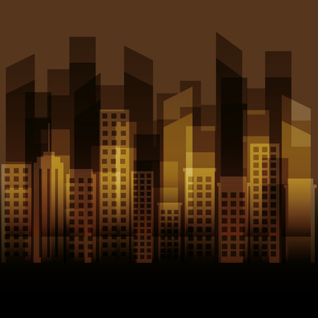 city scene at night vector illustration designのイラスト素材