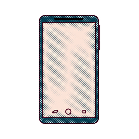 mobile phone gadget technology touch screen vector illustrationのイラスト素材