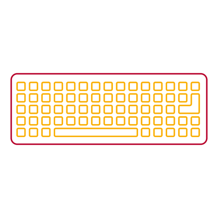 keyboard device digital equipment top view vector illustrationのイラスト素材