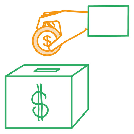 savings box isolated icon vector illustration designのイラスト素材