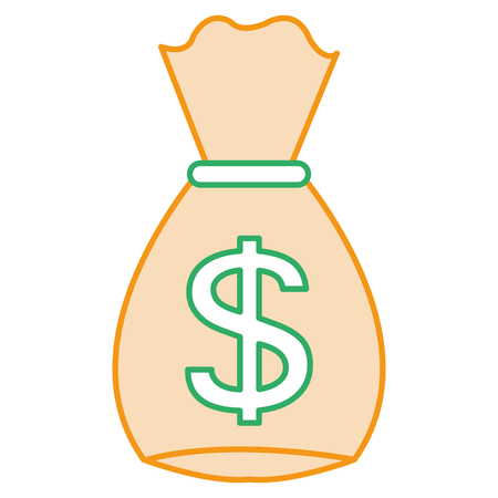 money bag isolated icon vector illustration designのイラスト素材