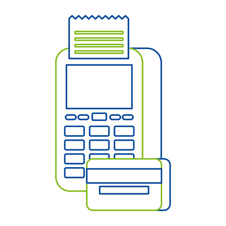 payment online dataphone credit card bank digital vector illustrationのイラスト素材