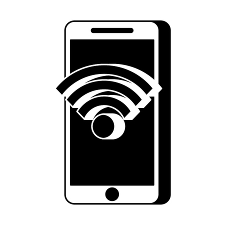 mobile phone wifi online app technology vector illustrationのイラスト素材