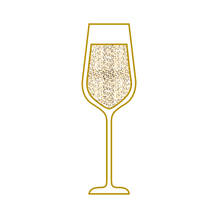 champagne glass drink celebration christmas vector illustrationのイラスト素材