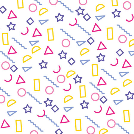 texture of geometric shapes colored figures pattern abstract vector illustration